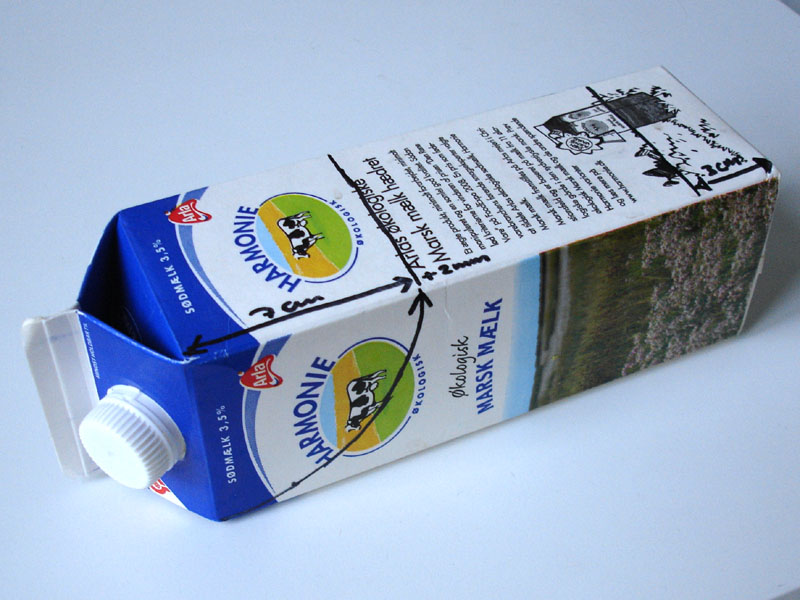 Storage make free and excellent sorting bins out of Tetra Pak fluid